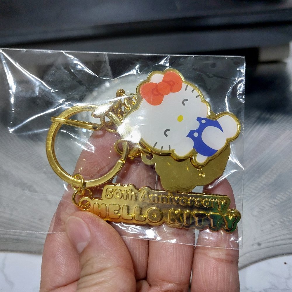 Sanrio Hello Kitty 50th Anniversary Keychain Keyring Japan